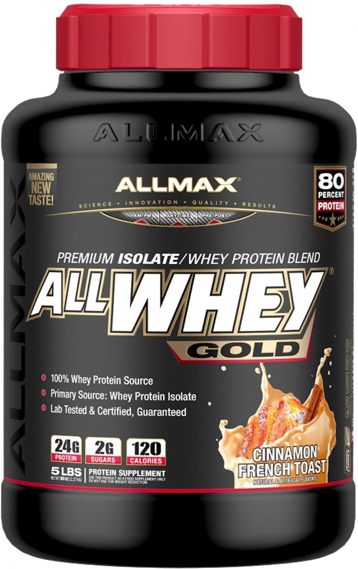 AllMax Nutrition AllWhey Gold - 5lbs Cinnamon French Toast