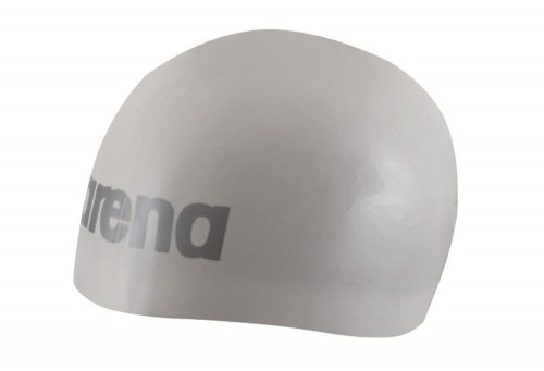 Arena Moulded Silicone Cap - Unisex - white/silver, one size