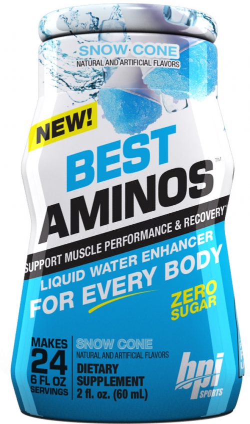 BPI Sports Best Aminos Liquid Water Enhancer - 1 Bottle Snow Cone