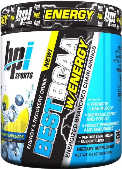 BPI Sports Best BCAA W/Energy - 25 Servings Blueberry Lemonade