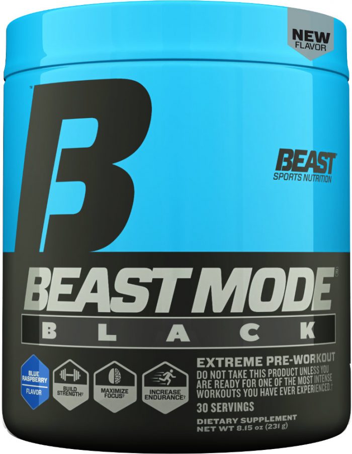 Beast Sports Nutrition Beast Mode Black - 30 Servings Blue Raspberry