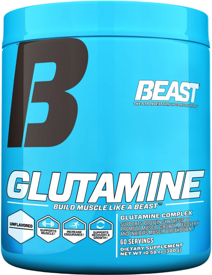 Beast Sports Nutrition Glutamine - 300 Grams Unflavored