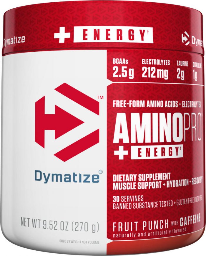 Dymatize Amino Pro - 30 Servings (Caffeinated) Fruit Punch