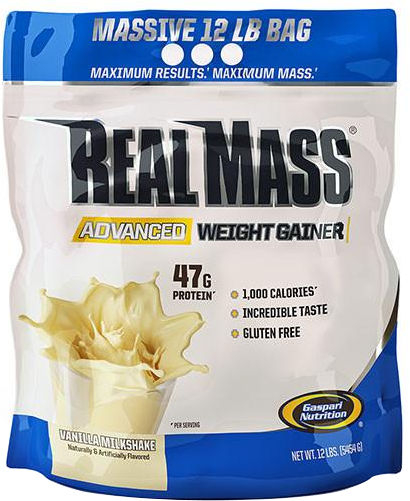 Gaspari Nutrition RealMass Advanced Weight Gainer - 12lbs Vanilla Milk
