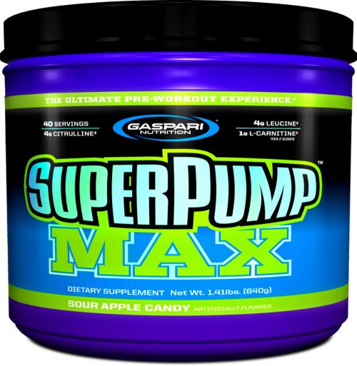 Gaspari Nutrition SuperPump MAX - 40 Servings Sour Apple Candy