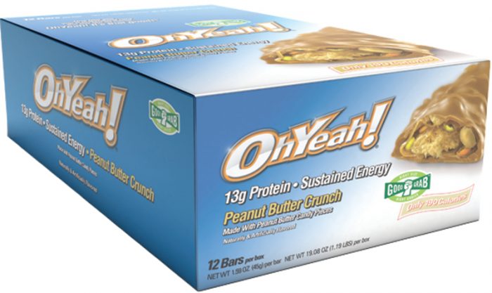 ISS Oh Yeah! Bars - Good Grab 45g - Box of 12 Peanut Butter Crunch