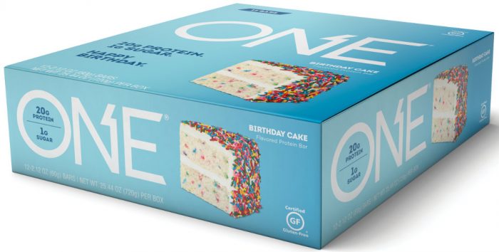 ISS Oh Yeah! ONE Bar - Box of 12 Birthday Cake