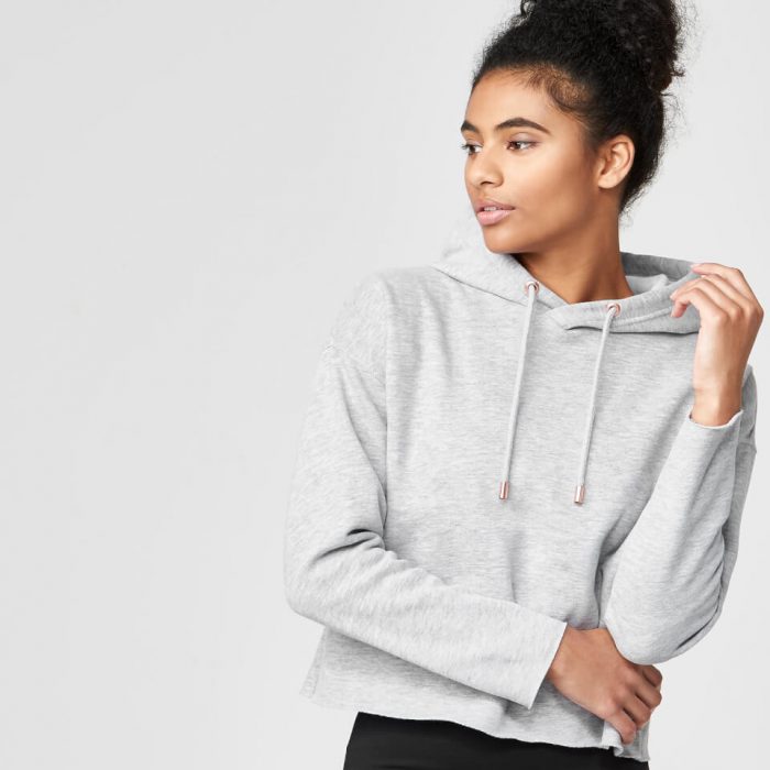 Luxe Classic Hoodie - Grey Marl - L