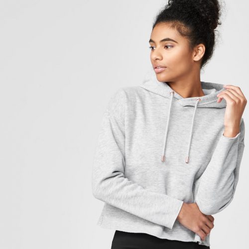 Luxe Classic Hoodie - Grey Marl - XL