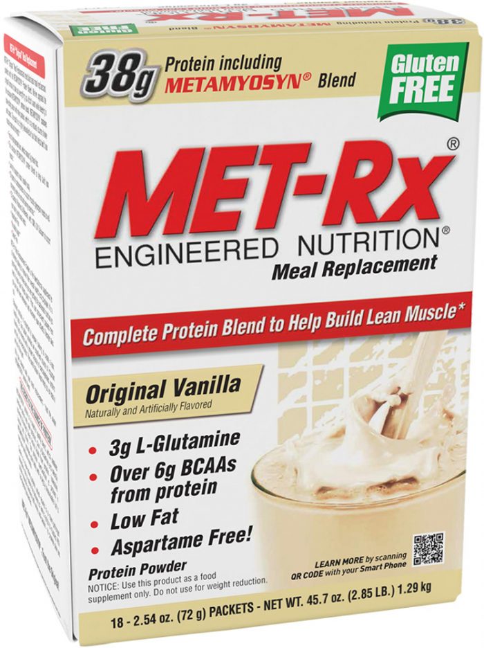 MET-RX Meal Replacement - 18 Packets Original Vanilla