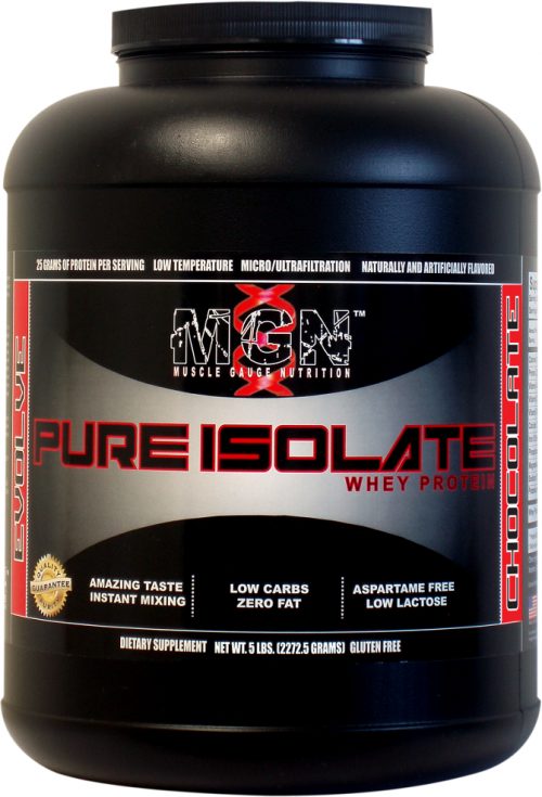 Muscle Gauge Nutrition Pure Whey Protein Isolate - 5lbs Chocolate