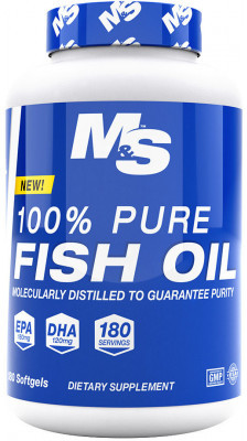 Muscle & Strength 100% Pure Fish Oil - 180 Softgels