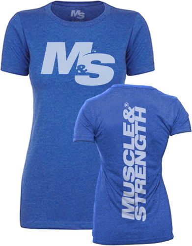 Muscle & Strength Women's Spinal Crew - Blue Large