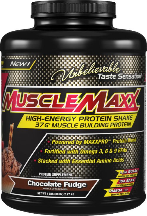 MuscleMaxx High Energy Protein Shake - 5lbs Chocolate Fudge