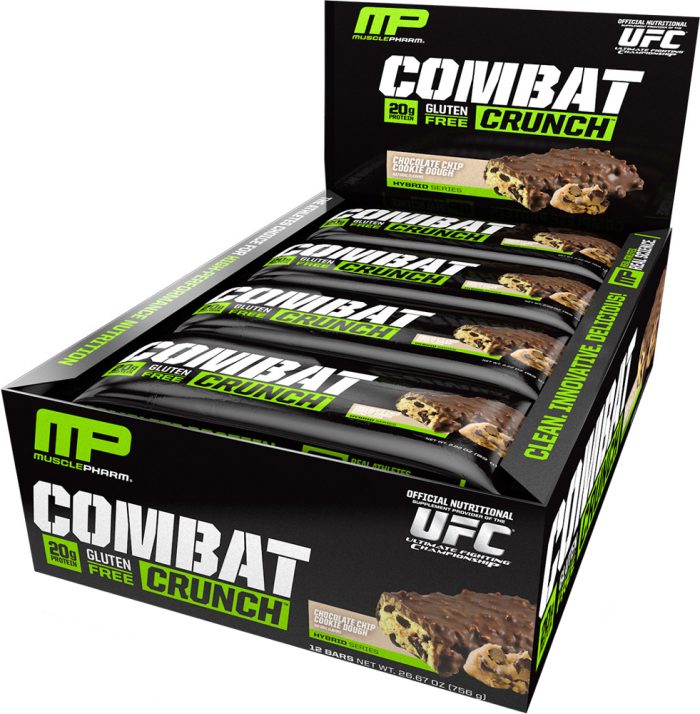 MusclePharm Combat Crunch Bars - Box of 12 Chocolate Chip Cookie Dough