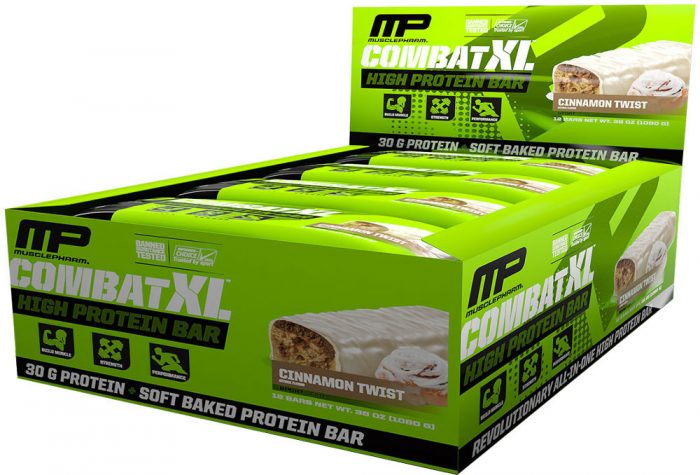 MusclePharm Combat XL Bars - 1 Bar Cinnamon Twist