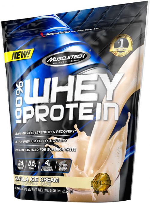 MuscleTech 100% Whey Protein - 5lbs Vanilla Ice Cream