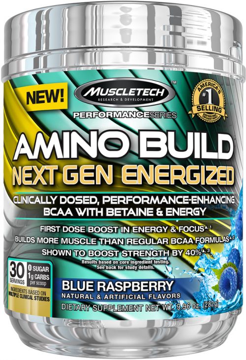 MuscleTech Amino Build Next Gen Energized - 30 Servings Blue Raspberry