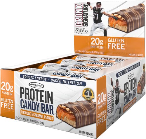 MuscleTech Gronk Signature Protein Candy Bar - Box of 12 Chocolate Car