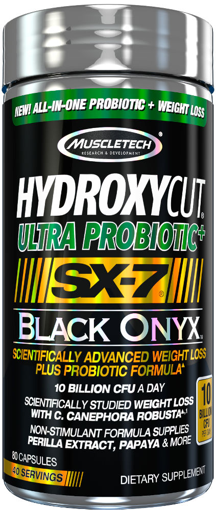 MuscleTech Hydroxycut Ultra Probiotic+ SX-7 Black Onyx - 80 Capsules
