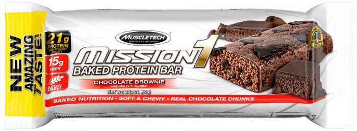 MuscleTech Mission1 Bars - 1 Bar Chocolate Brownie