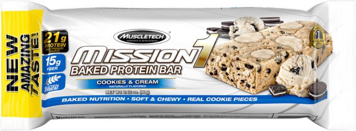MuscleTech Mission1 Bars - 1 Bar Cookies and Cream