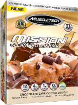 MuscleTech Mission1 Bars - Box of 4 Cookie Dough