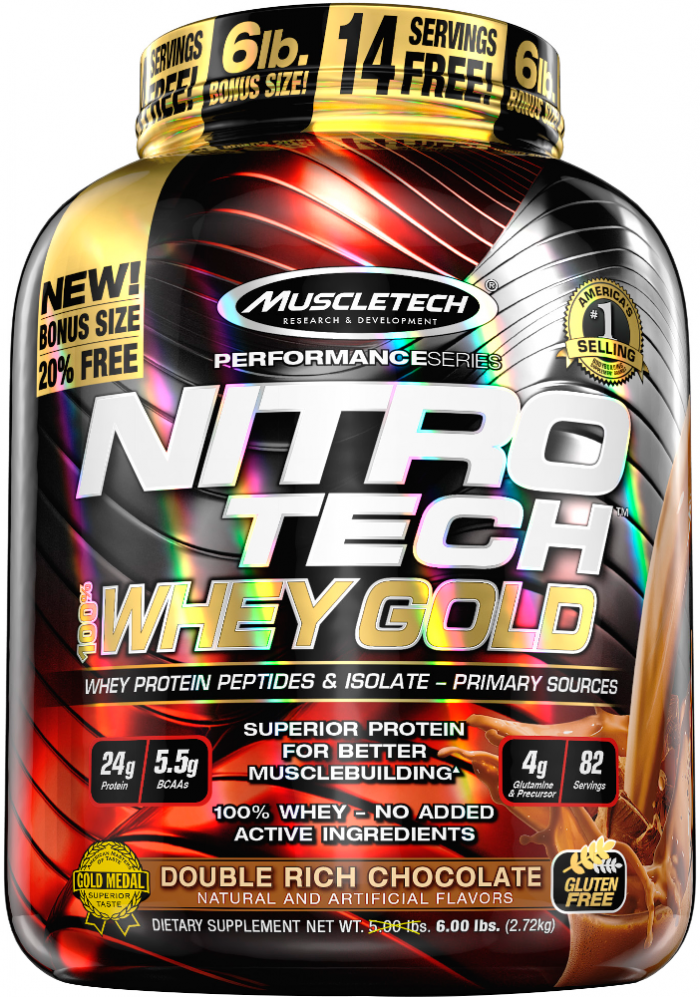 MuscleTech Nitro-Tech 100% Whey Gold - 5.5lbs Mint Chocolate Chip Sund