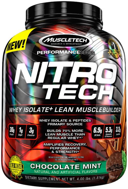 MuscleTech Nitro-Tech - 4lbs Chocolate Mint