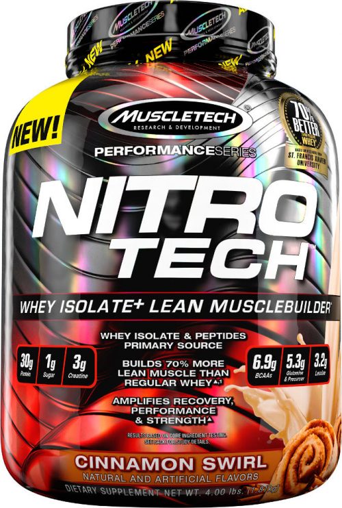 MuscleTech Nitro-Tech - 4lbs Cinnamon Swirl