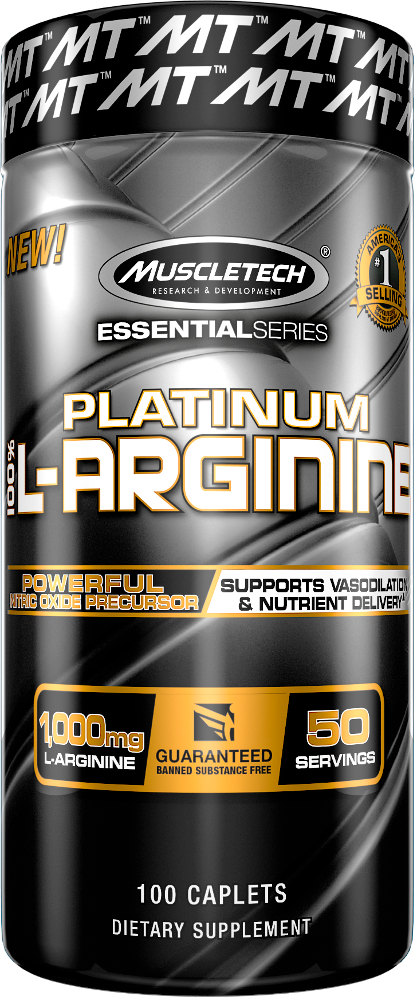 MuscleTech Platinum 100% L-Arginine - 100 Capsules