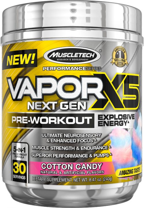 MuscleTech Vapor X5 Next Gen - 30 Servings Cotton Candy