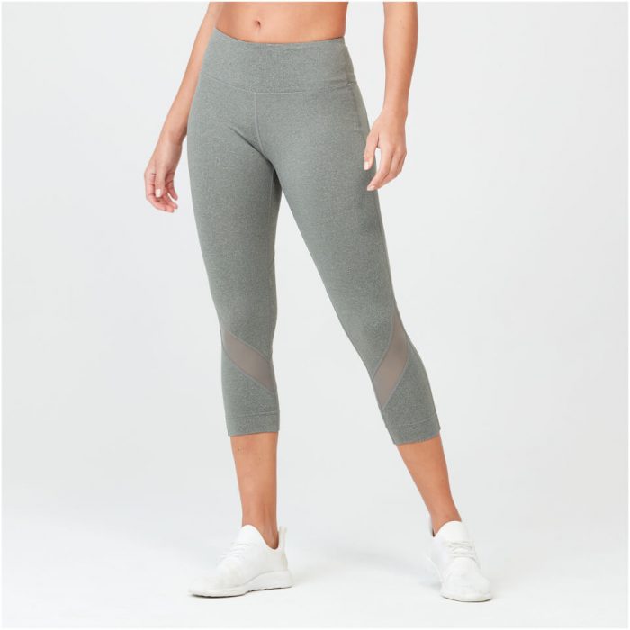 Myprotein Heartbeat Cropped Mesh Leggings - Grey - S