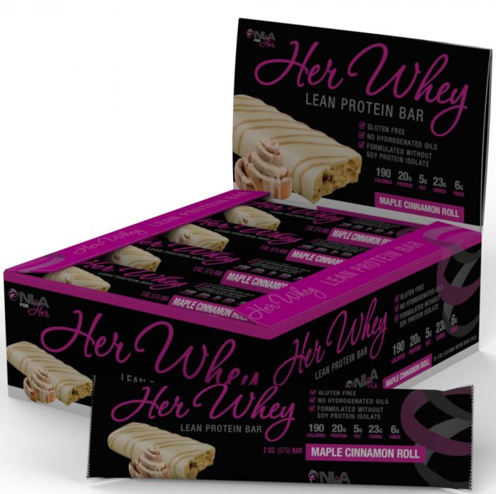 NLA For Her Her Whey Bar - Box of 12 Maple Cinnamon Roll