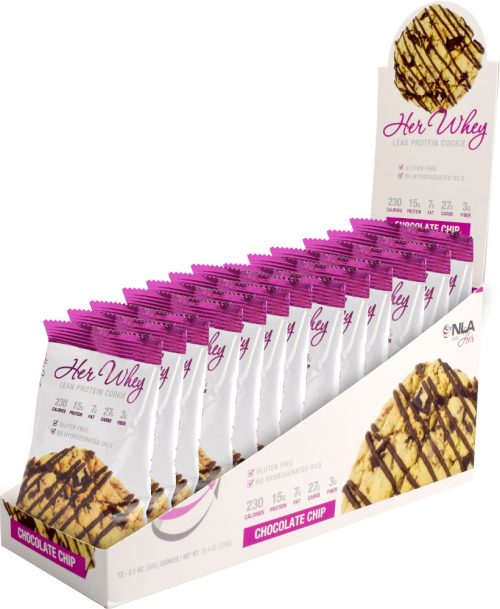 NLA For Her Her Whey Cookie - Box of 12 Chocolate Chip