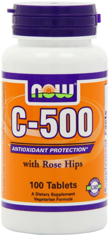 NOW Foods C-500 With Rose Hips - 100 Tablets