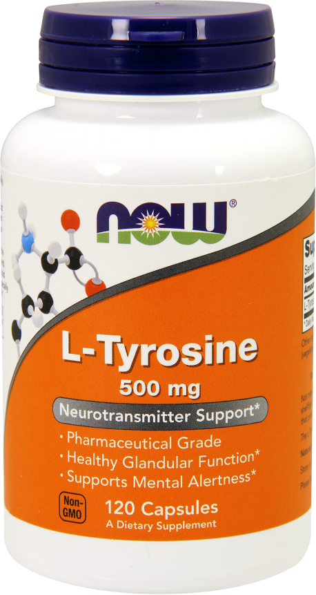 NOW Foods L-Tyrosine - 120 Capsules