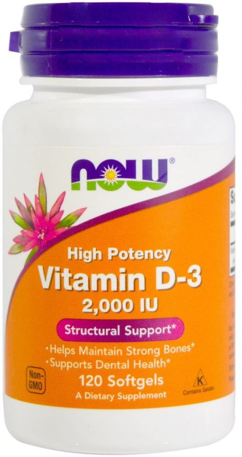 NOW Foods Vitamin D-3 - 2,000IU 120 Softgels