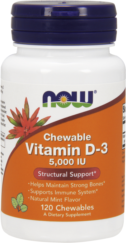 NOW Foods Vitamin D-3 - 5,000IU 120 Softgels