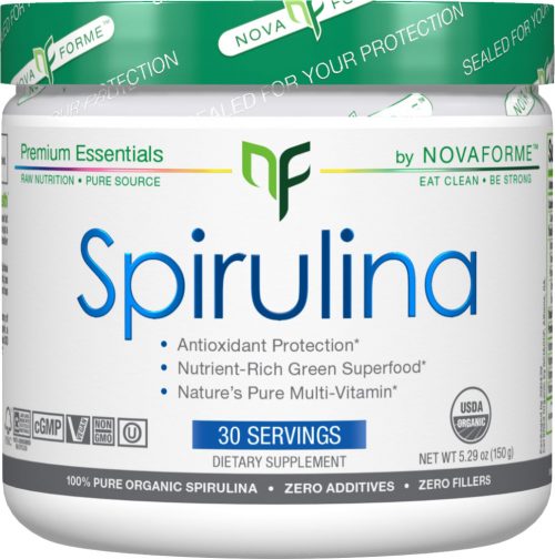 Novaforme Spirulina Powder - 30 Servings Unflavored