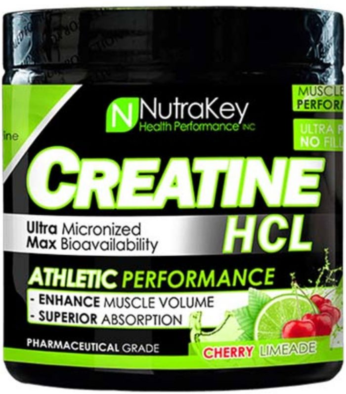 NutraKey Creatine HCl - 125 Servings Cherry Limeade