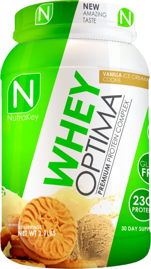 NutraKey Whey Optima - 2lbs Vanilla Ice Cream Cookie