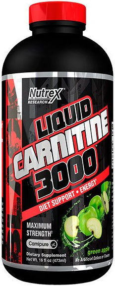 Nutrex Liquid Carnitine 3000 - 16 fl. oz Green Apple