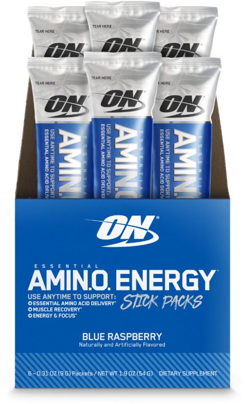 Optimum Nutrition Amino Energy - 6 Stick Packs Blue Raspberry