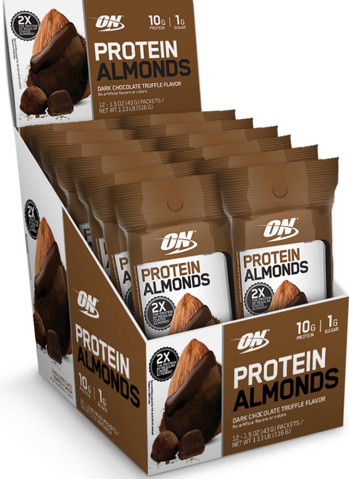 Optimum Nutrition Protein Almonds - 12 Pack Dark Chocolate Truffle