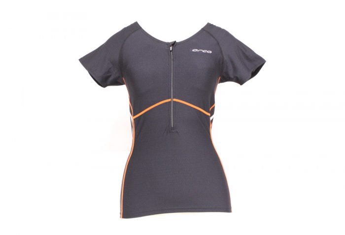 Orca 226 Support Short Sleeve Top - Women's - black/spicy orange, small