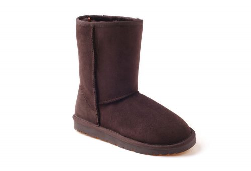 Ozwear Genuine Sheepskin 3/4 Boots - Women's - chocolate, 10.5-11