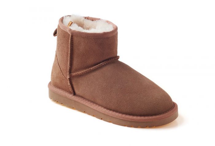Ozwear Genuine Sheepskin Mini Boots - Women's - chestnut, 10.5-11
