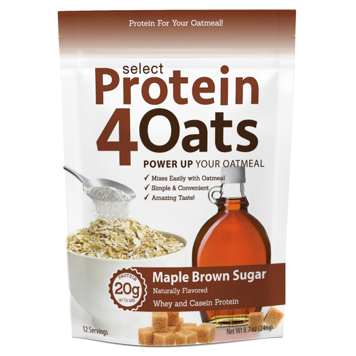 PEScience Select Protein4Oats - 12 Servings Maple Brown Sugar