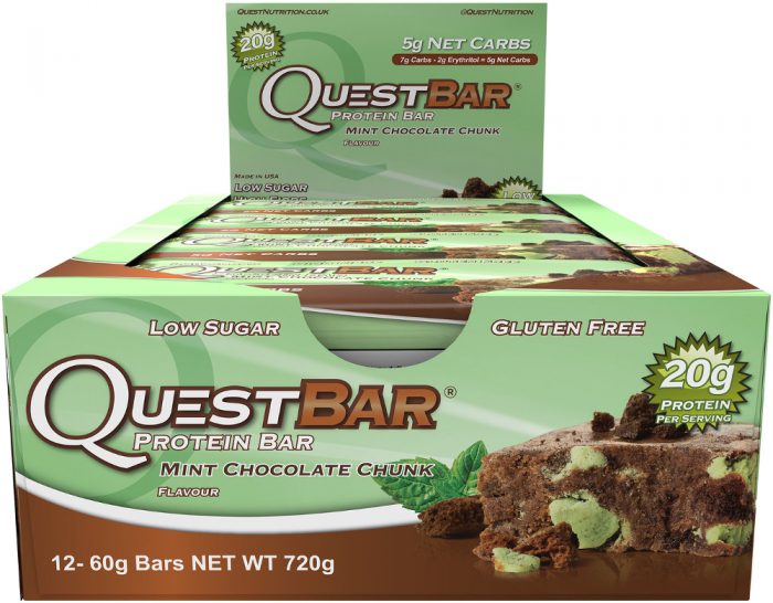 Quest Nutrition Quest Bar - Box of 12 Mint Chocolate Chunk